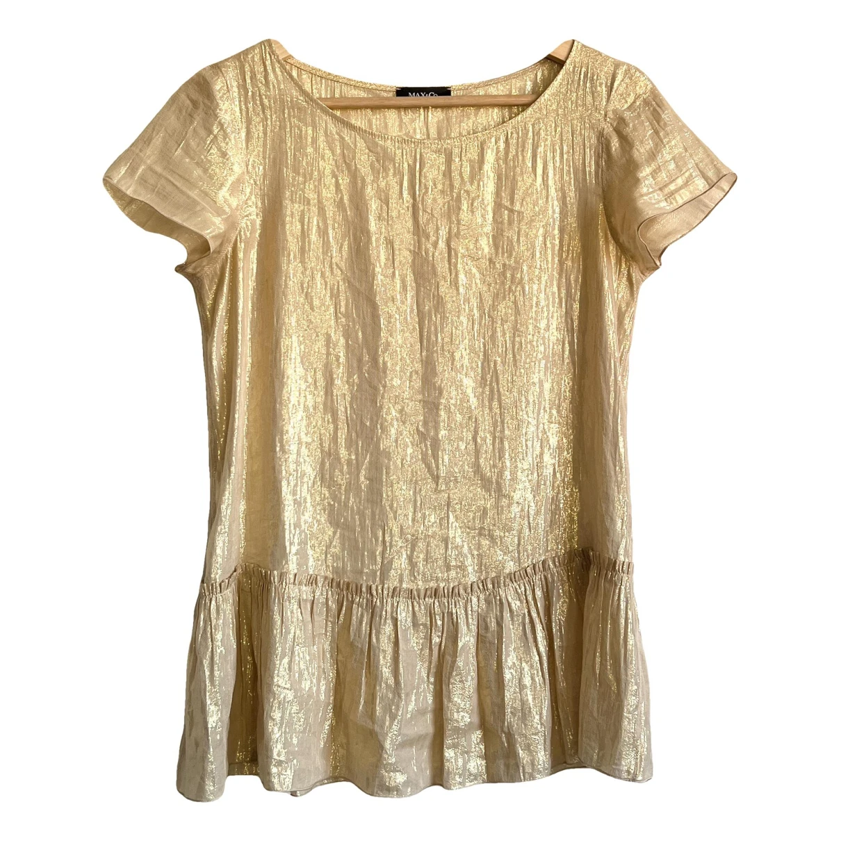 Pre-owned Max & Co Silk Blouse In Gold