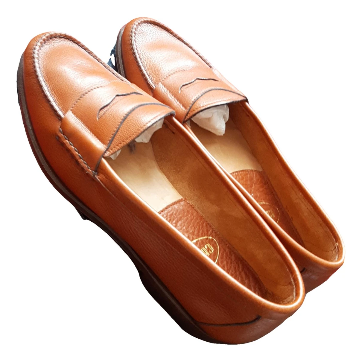Pre-owned Church's Leather Ballet Flats In Brown