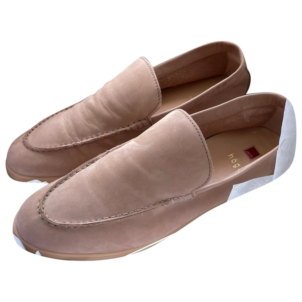 Pre-owned Hogl Leather Flats In Pink