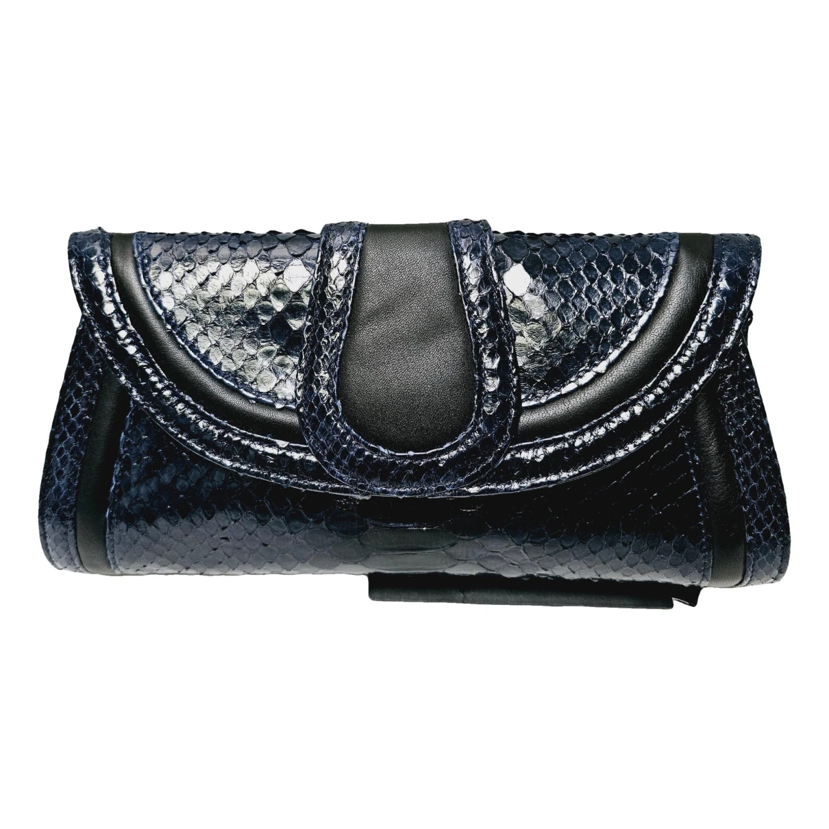 Pre-owned Giorgio Armani Leather Handbag In Blue