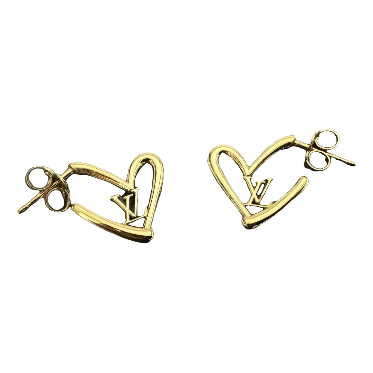 Pre-owned Louis Vuitton Fall In Love Earrings In Gold