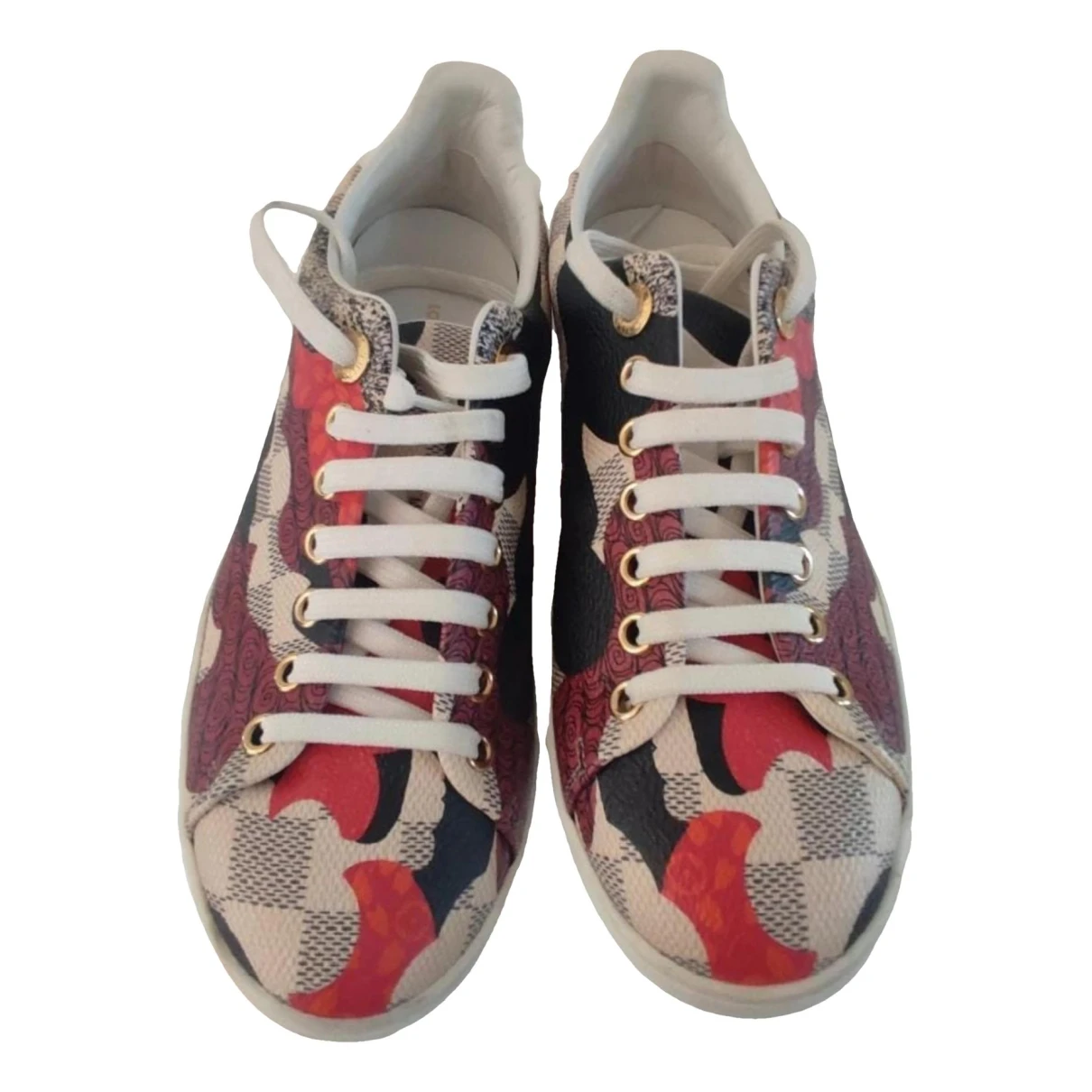 Pre-owned Louis Vuitton Cloth Trainers In Multicolour