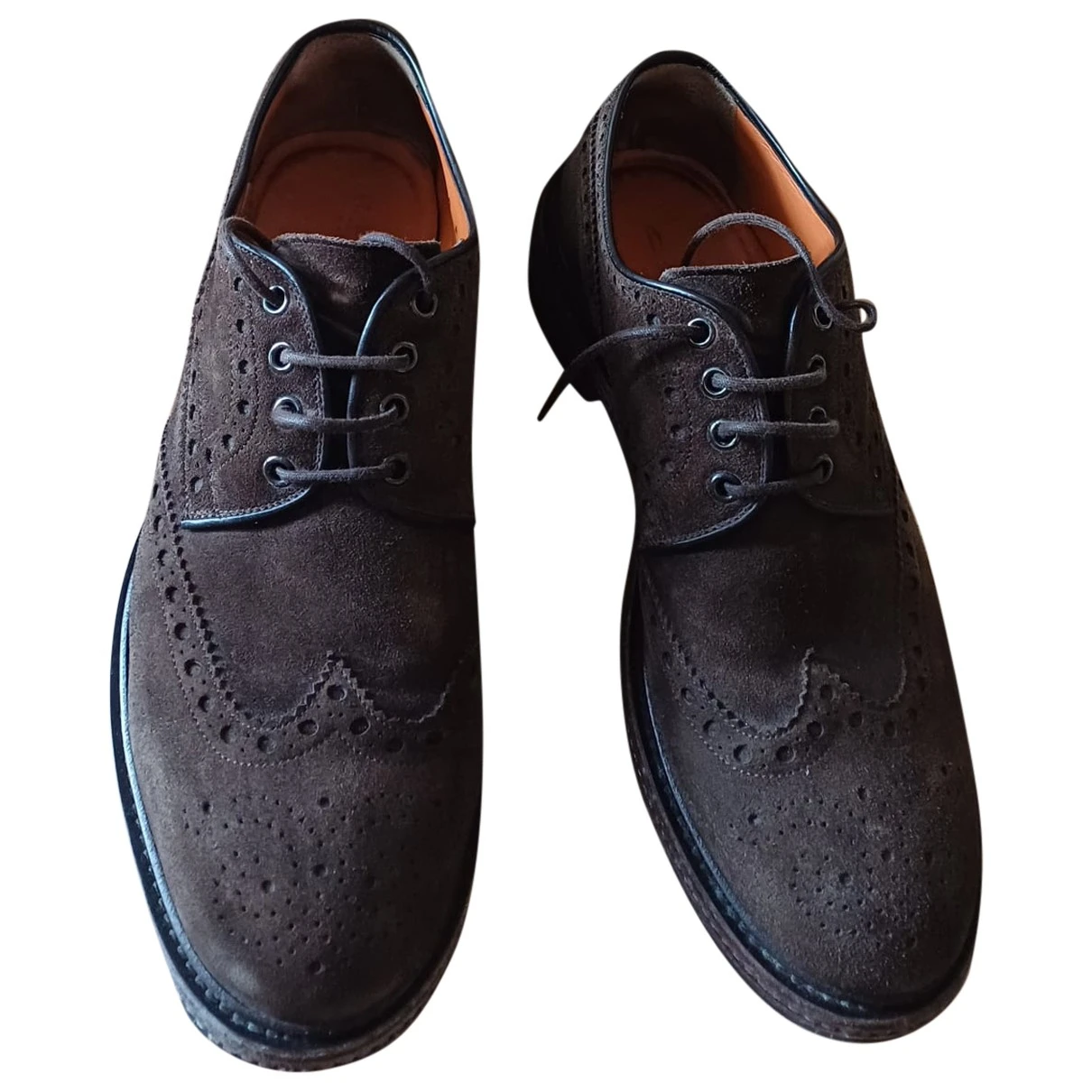 Pre-owned Santoni Lace Ups In Brown