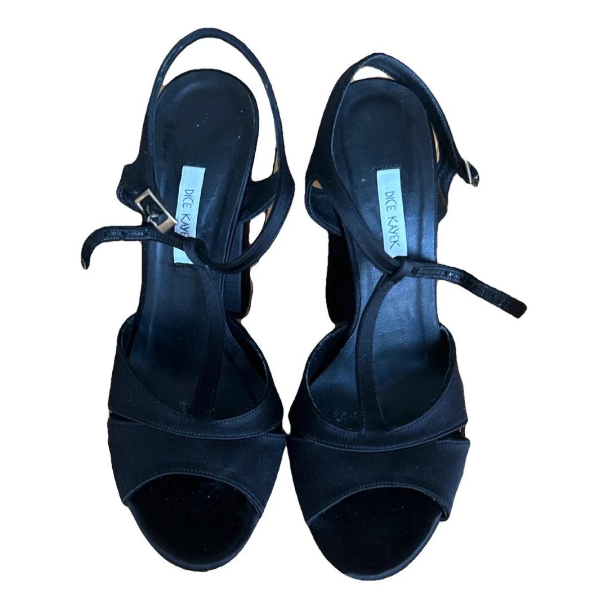 Pre-owned Dice Kayek Cloth Sandals In Black