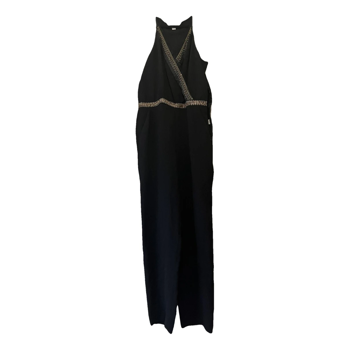 Pre-owned Diane Von Furstenberg Silk Jumpsuit In Black