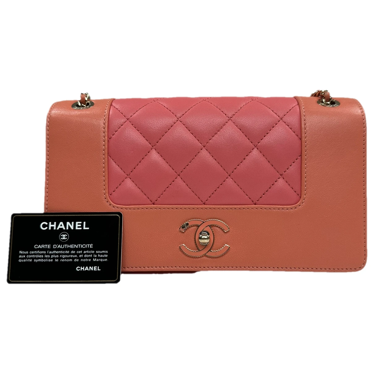 Pre-owned Chanel Timeless/classique Leather Crossbody Bag In Orange