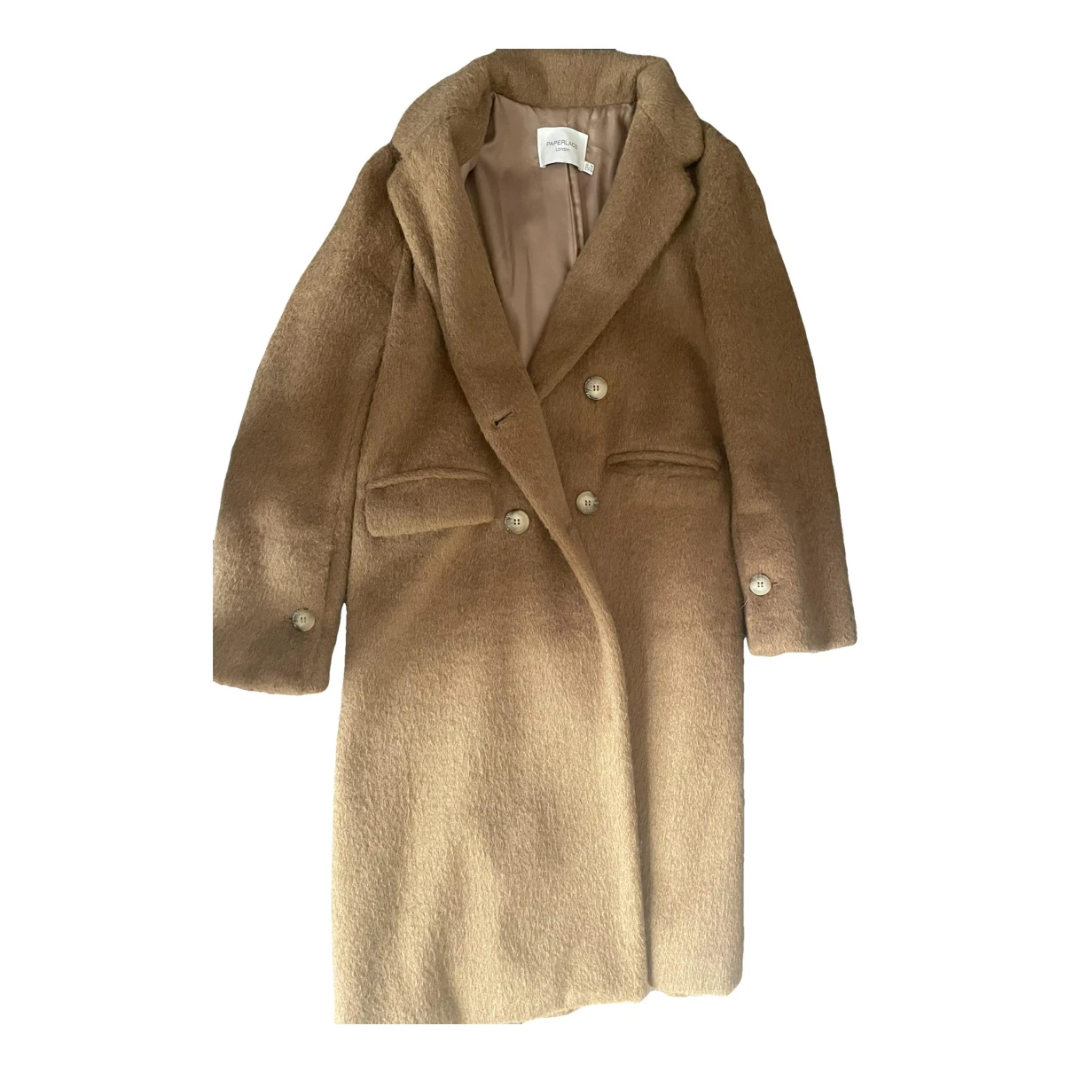 Pre-owned Paper London Coat In Camel