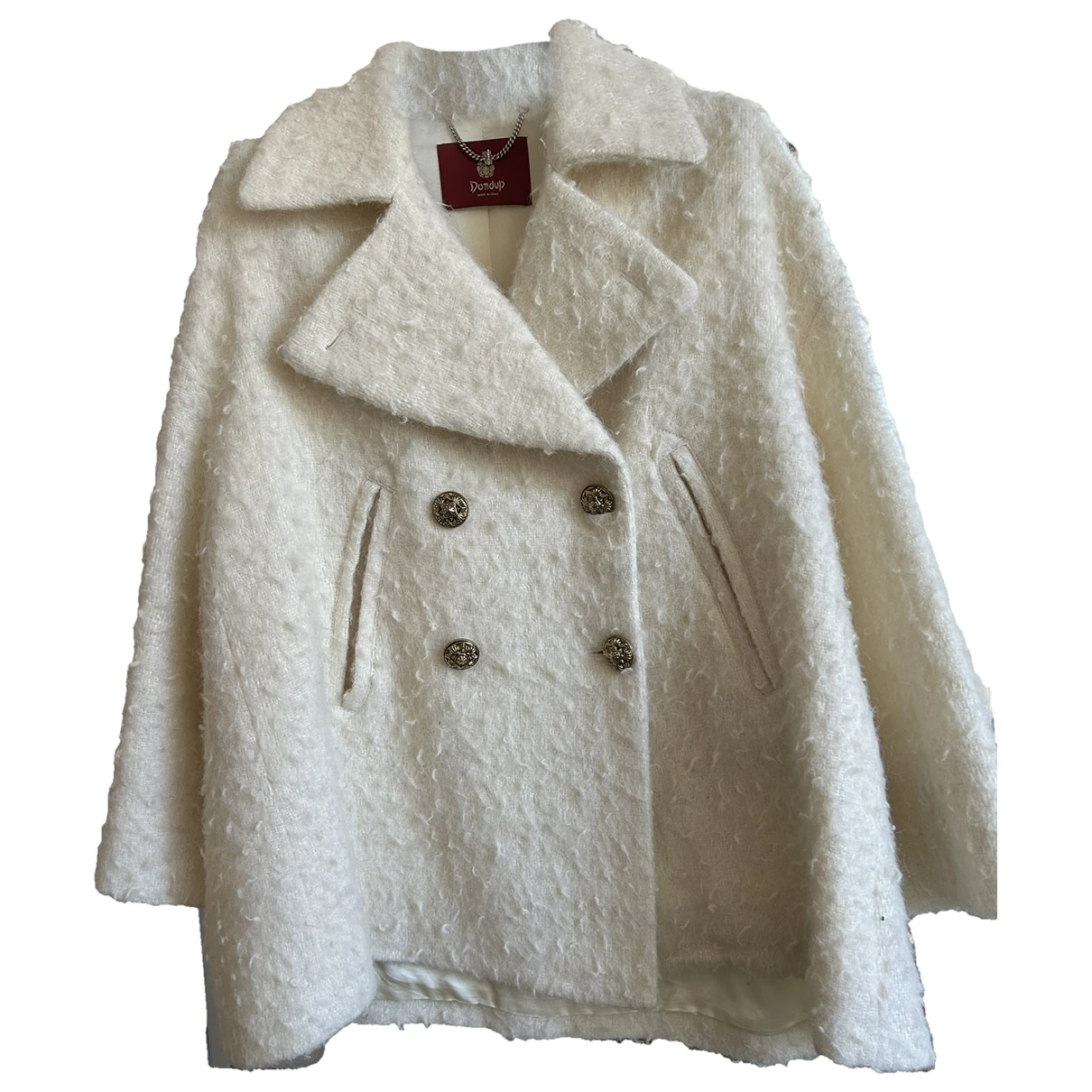 Pre-owned Dondup Wool Coat In White