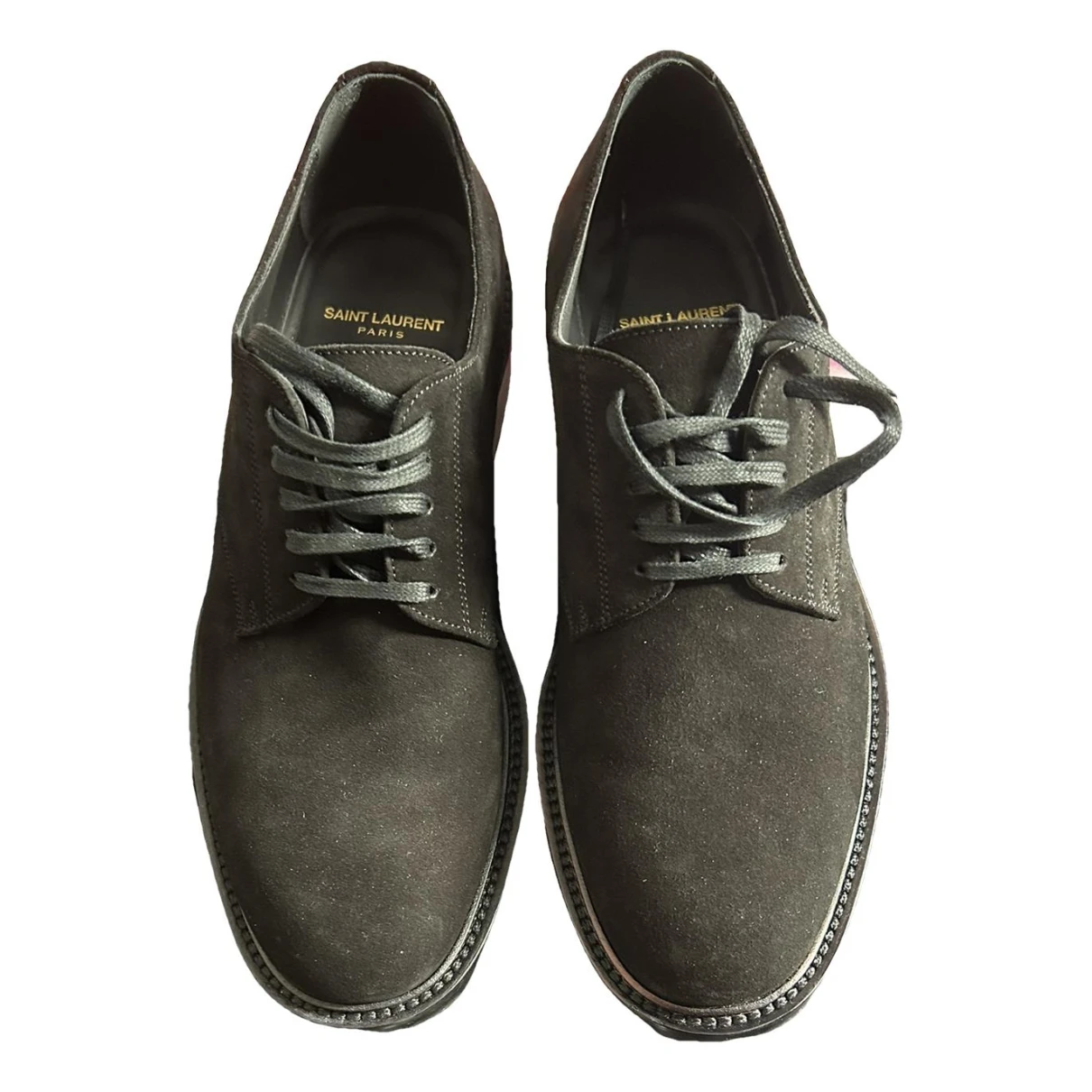 Pre-owned Saint Laurent Army Lace Ups In Black