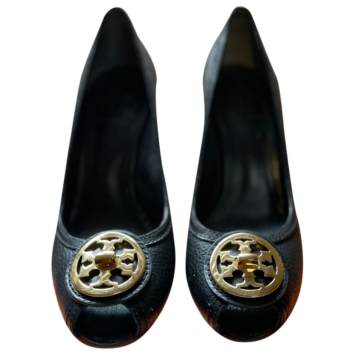 Pre-owned Tory Burch Leather Mules & Clogs In Black