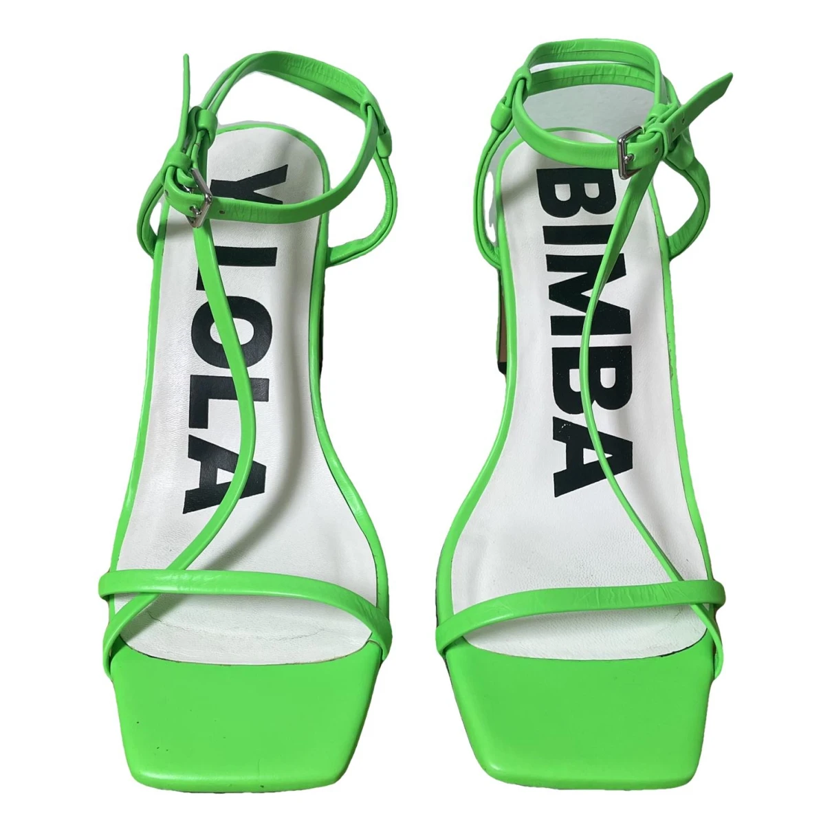 Pre-owned Bimba Y Lola Leather Heels In Green