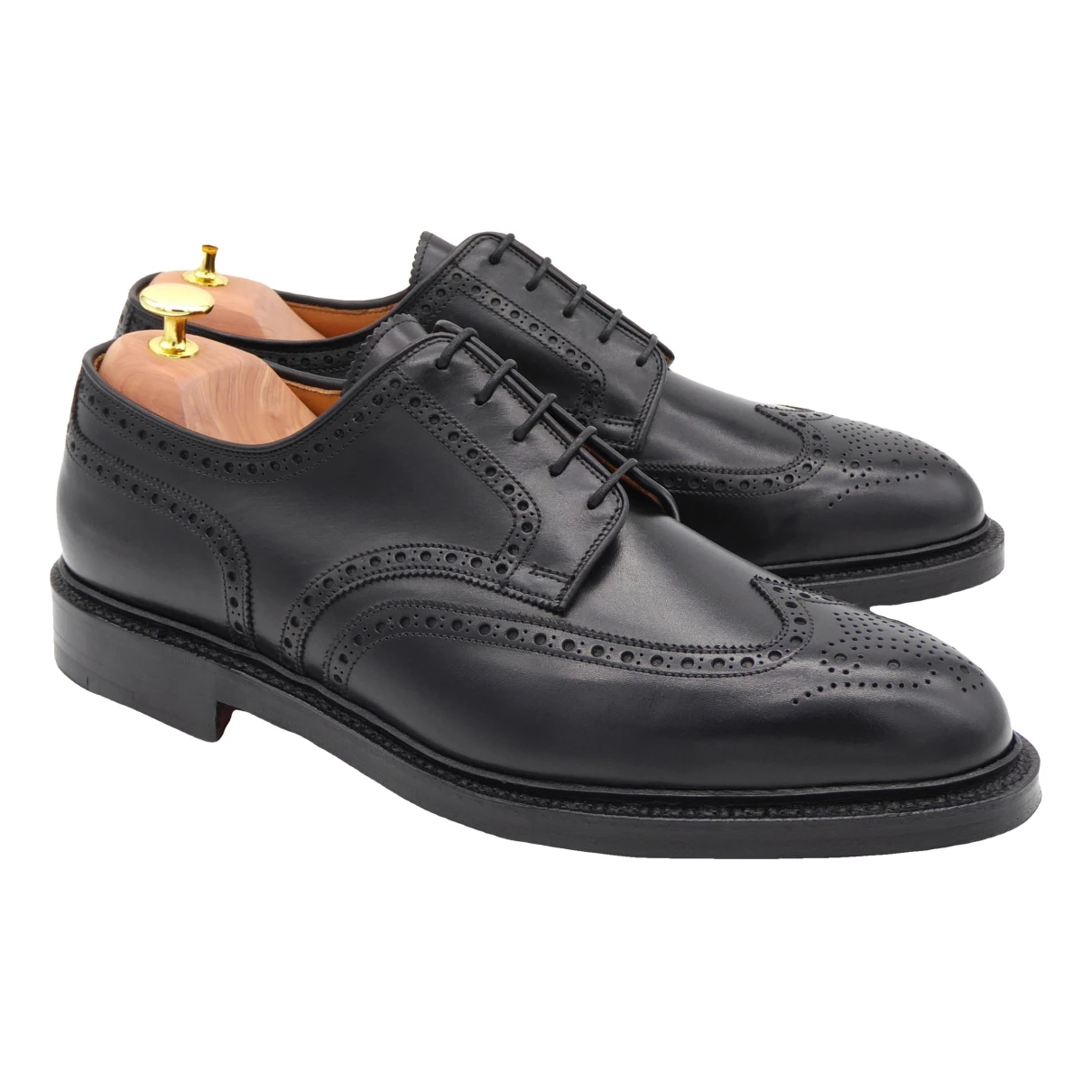Pre-owned Ralph Lauren Leather Lace Ups In Black