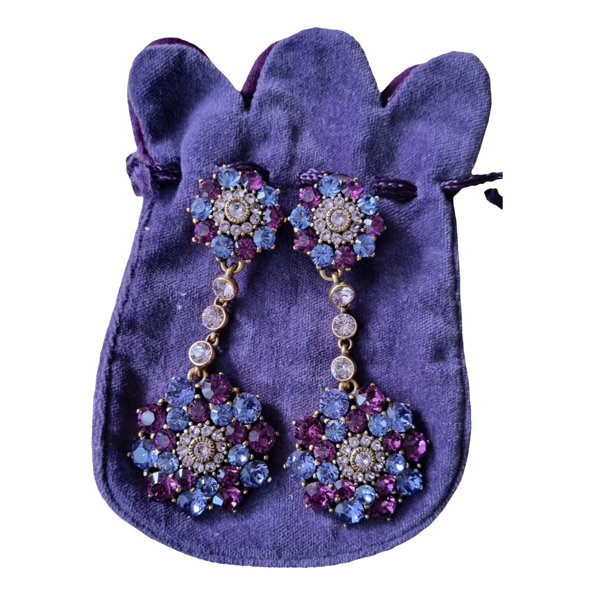 Pre-owned Oscar De La Renta Earrings In Purple