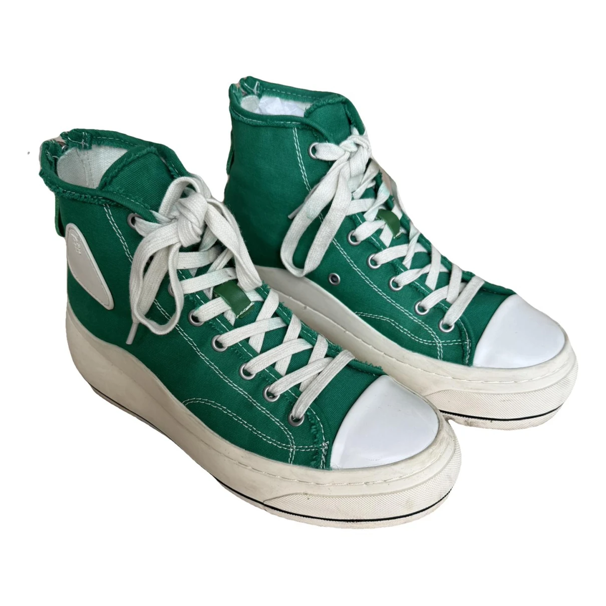 Pre-owned R13 Cloth Trainers In Green
