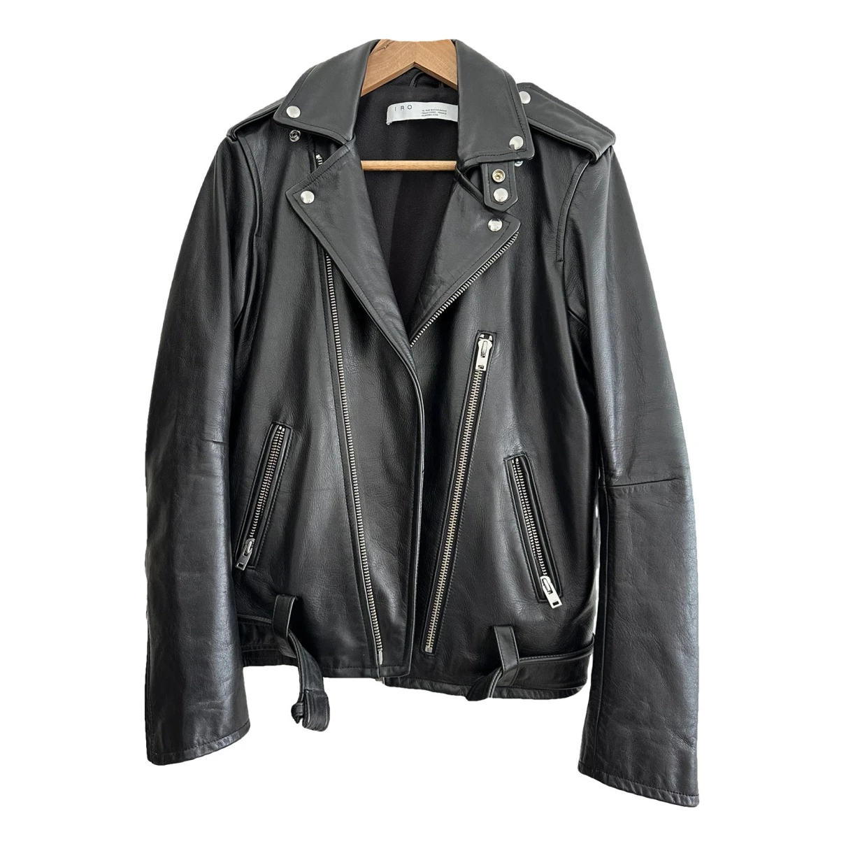 Pre-owned Iro Spring Summer 2020 Leather Jacket In Black