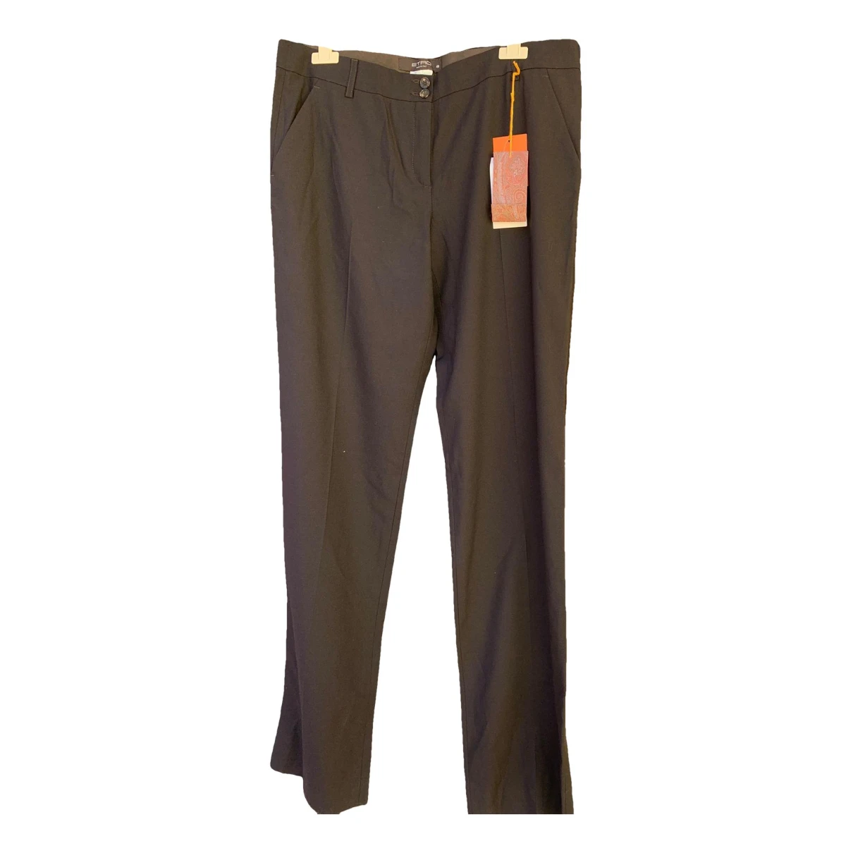 Pre-owned Etro Wool Trousers In Black