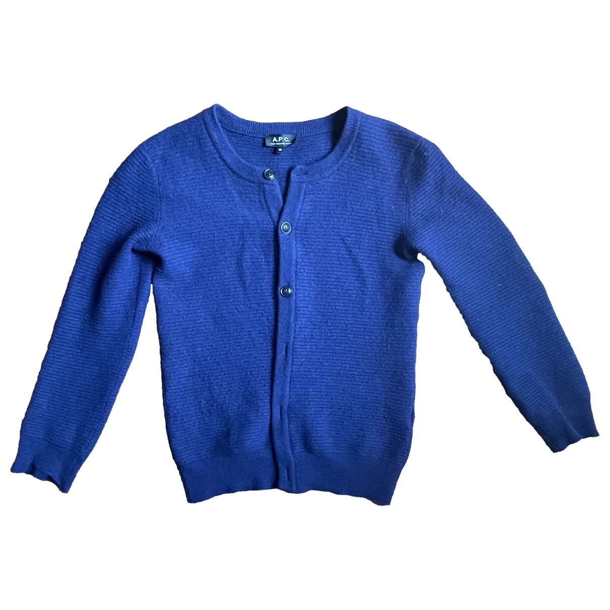 Pre-owned Apc Wool Cardigan In Blue
