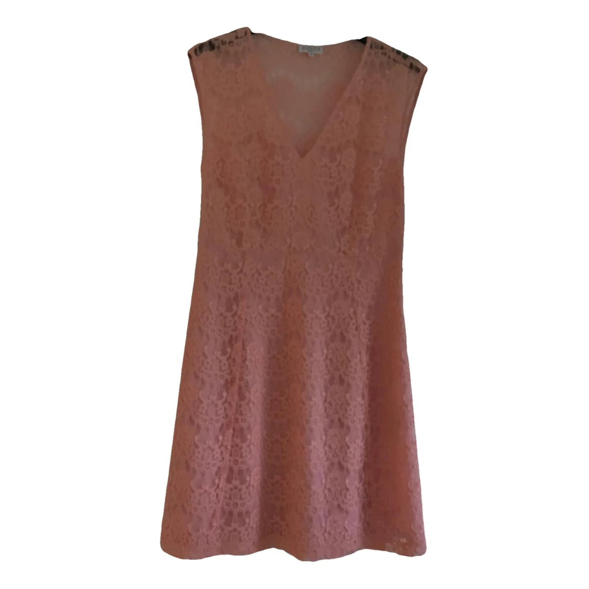 Pre-owned Claudie Pierlot Lace Mid-length Dress In Pink