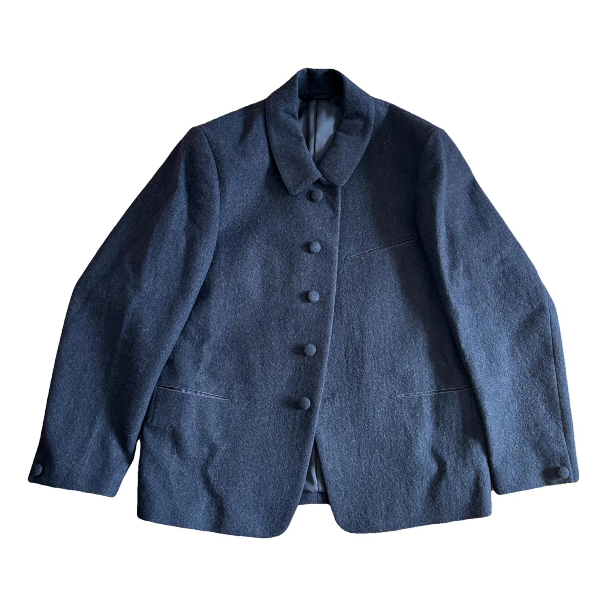 Pre-owned Yohji Yamamoto Wool Jacket In Anthracite