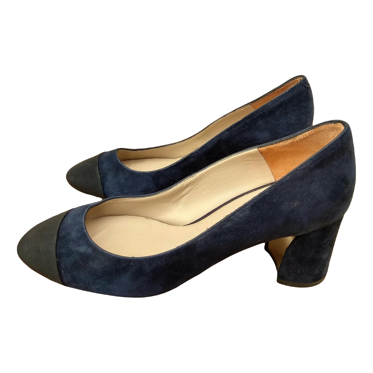 Pre-owned Massimo Dutti Heels In Navy