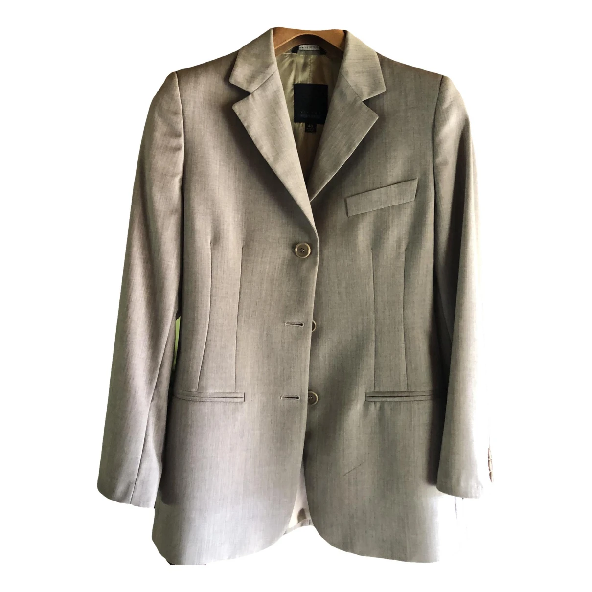 Pre-owned Victoria Wool Jacket In Grey