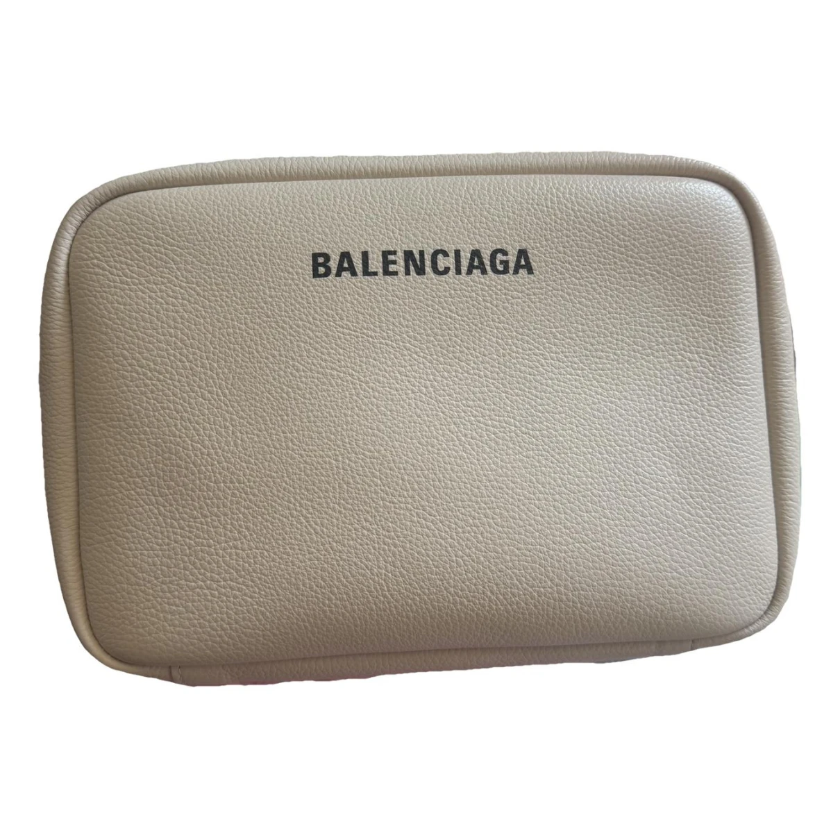 Pre-owned Balenciaga Everyday Leather Crossbody Bag In Beige