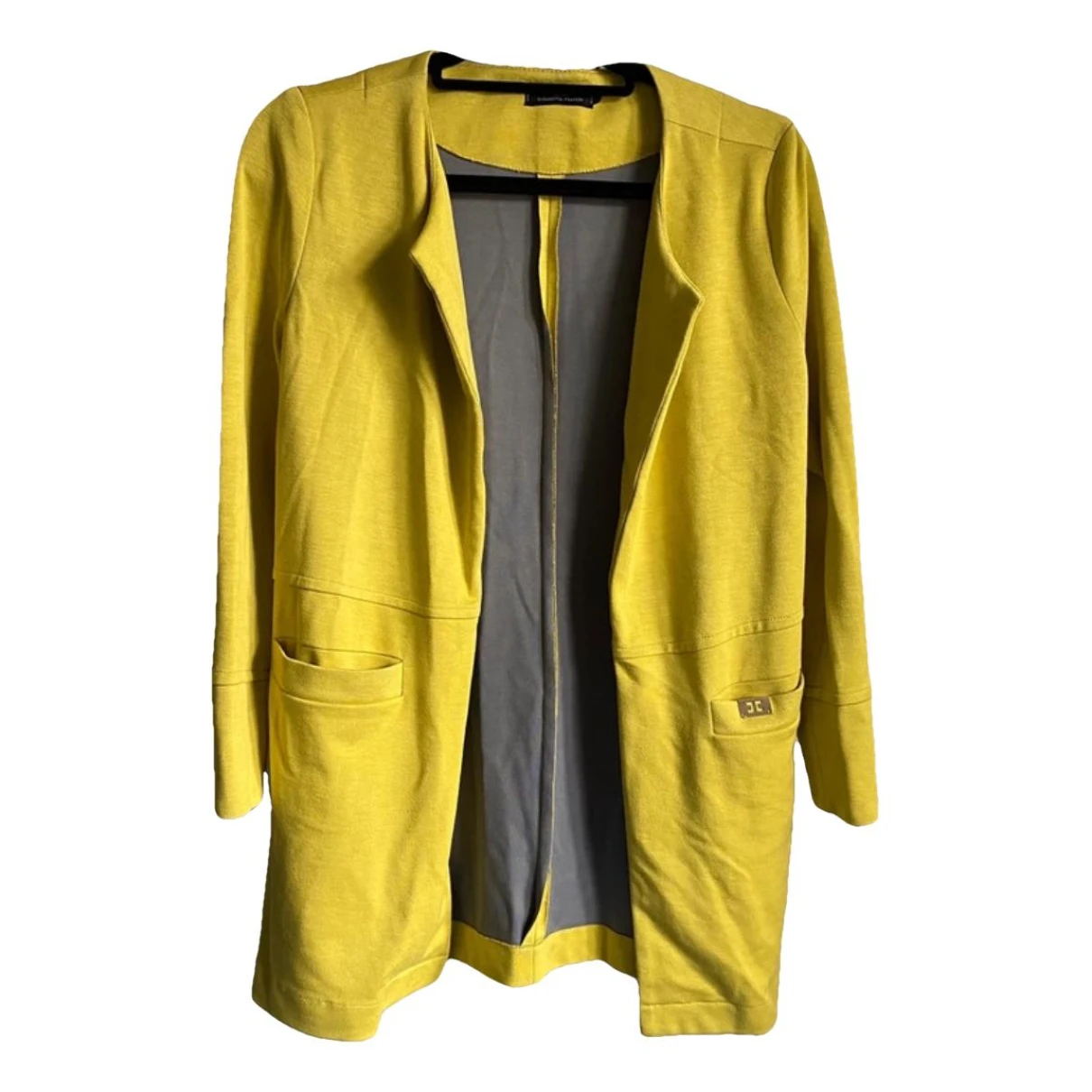 Pre-owned Elisabetta Franchi Jacket In Yellow