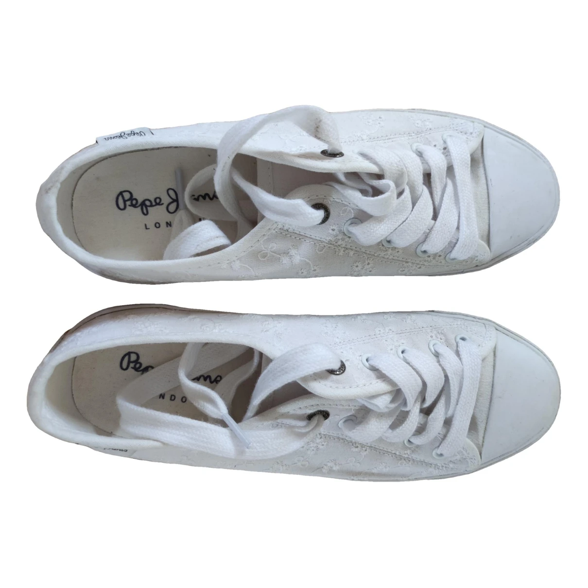 Pre-owned Pepe Jeans Cloth Trainers In White