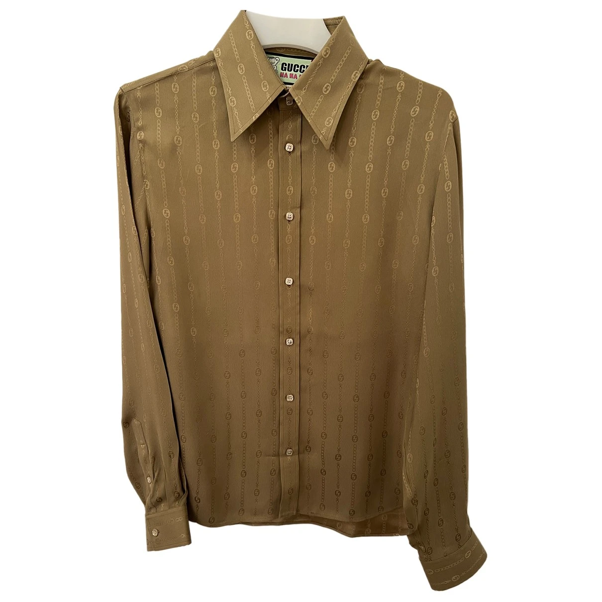 Pre-owned Gucci Silk Shirt In Brown