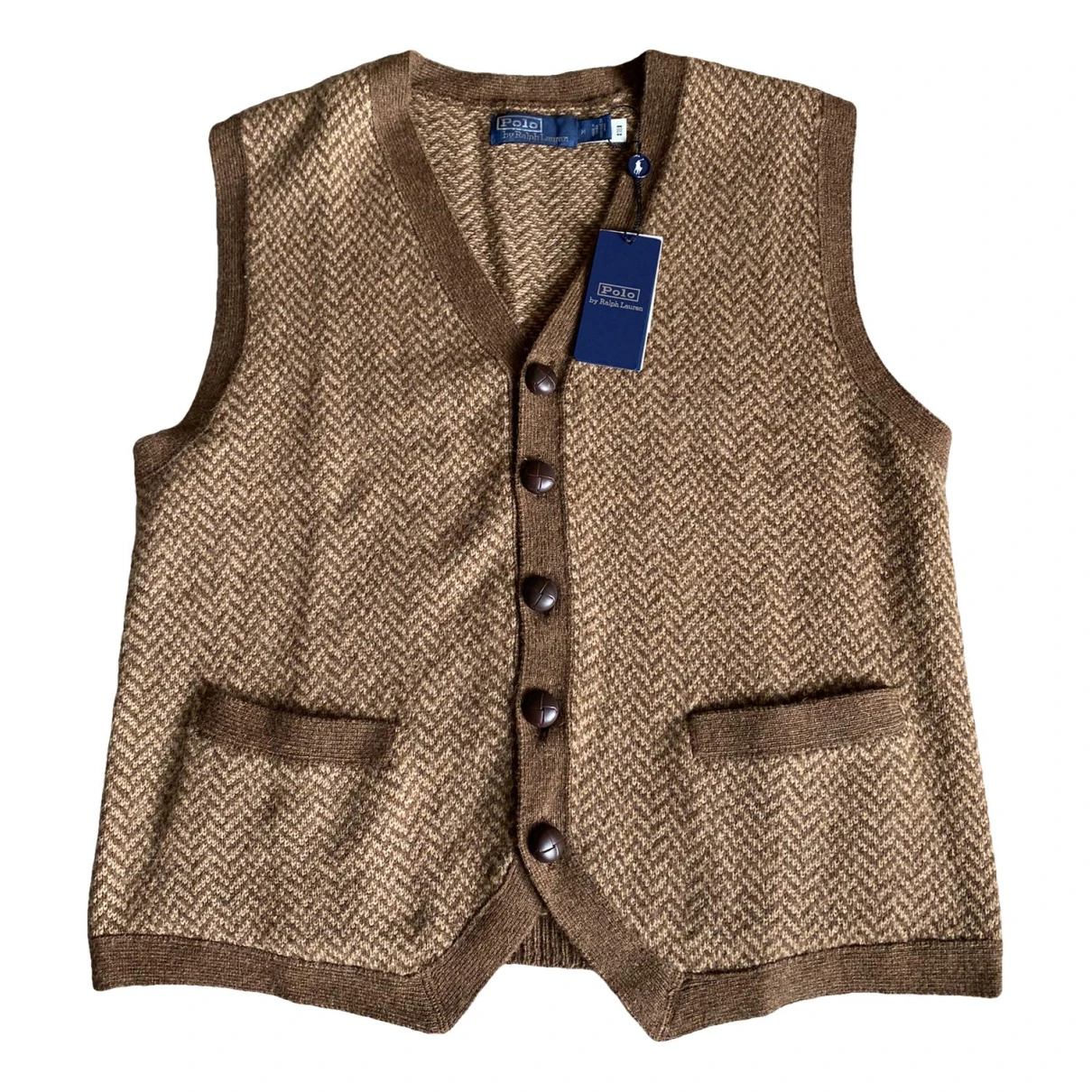 Pre-owned Polo Ralph Lauren Wool Vest In Brown