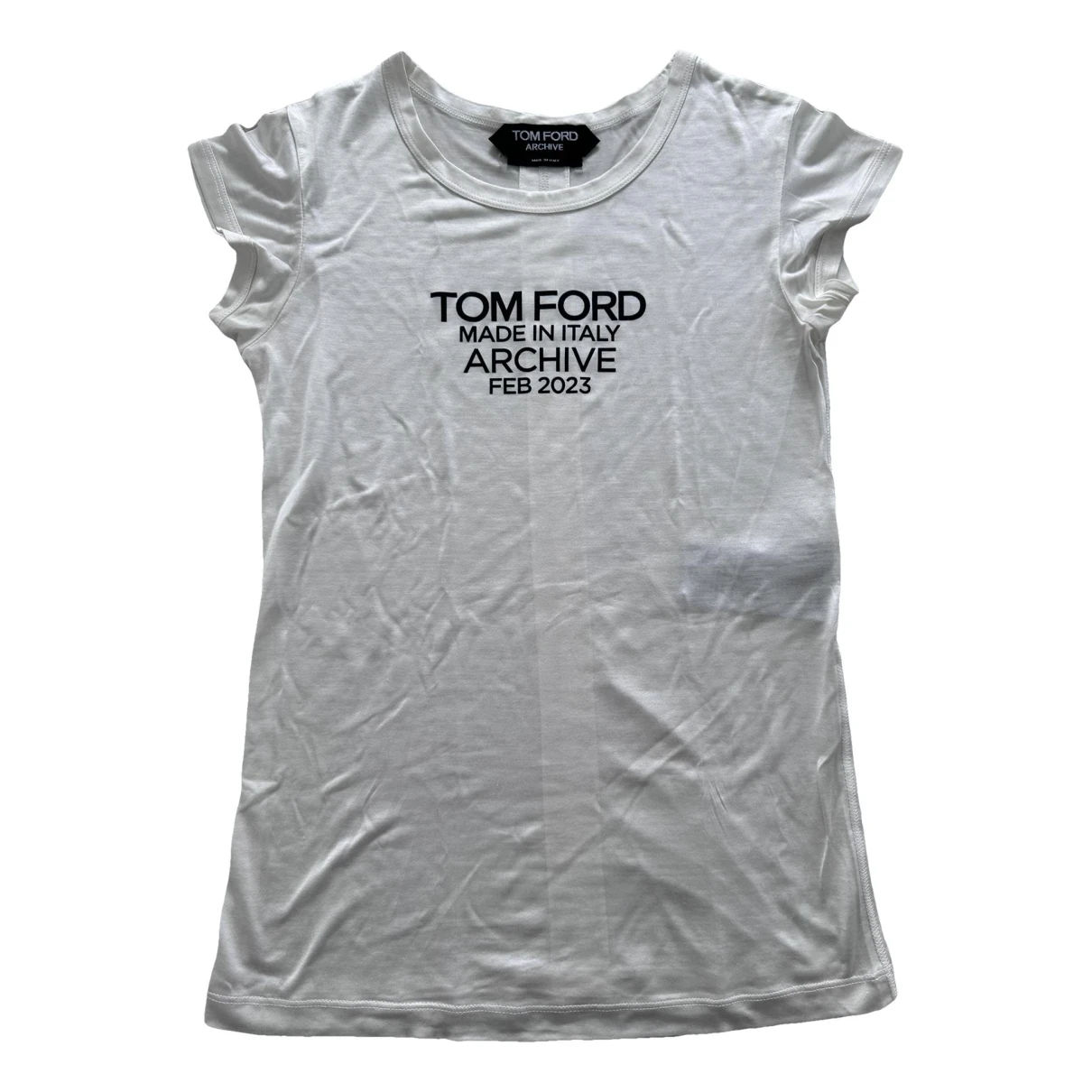 Pre-owned Tom Ford Silk T-shirt In White