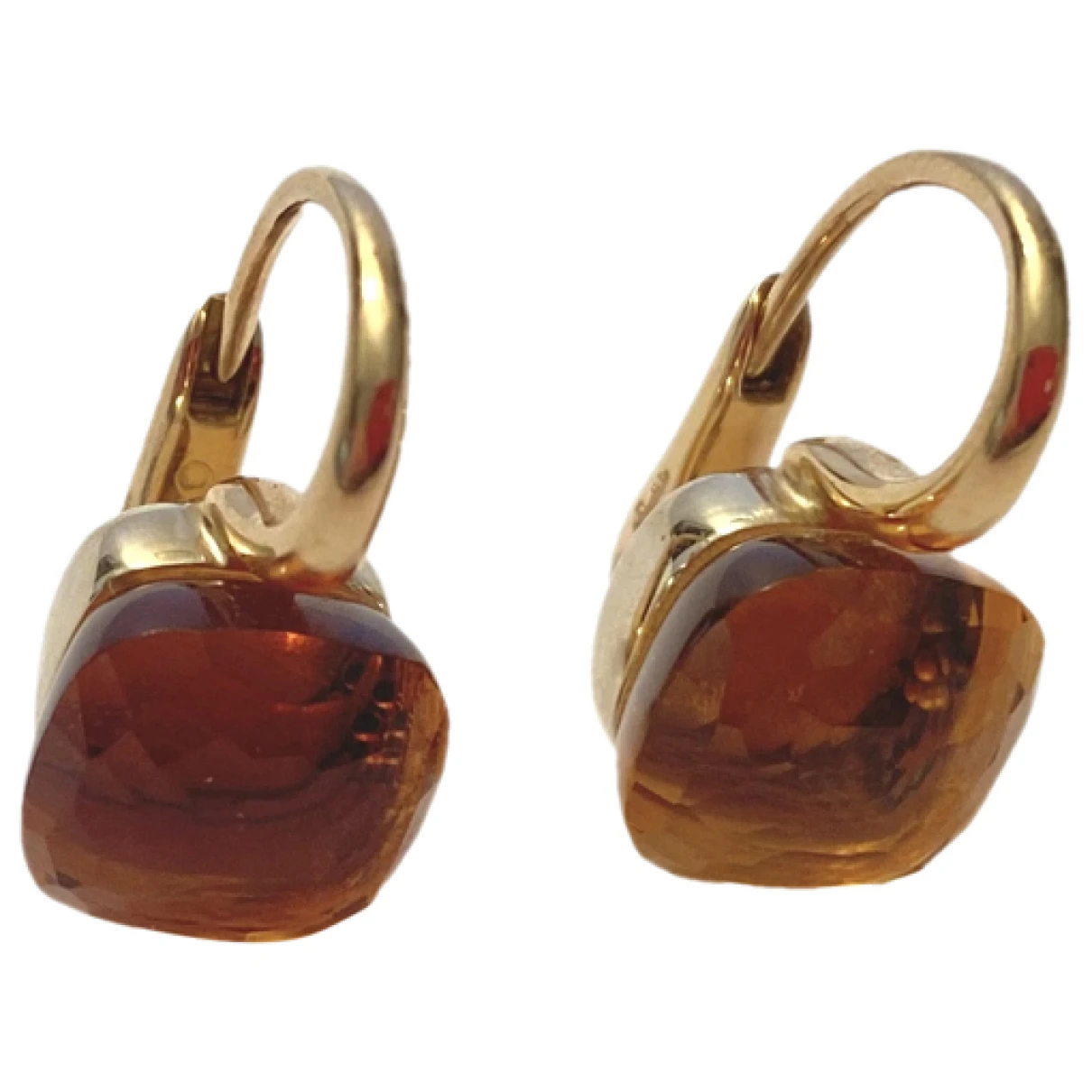 Pre-owned Pomellato Nudo Pink Gold Earrings In Yellow