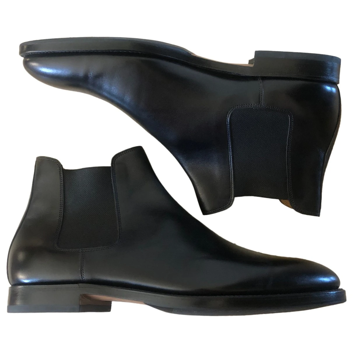 Pre-owned John Lobb Leather Boots In Black