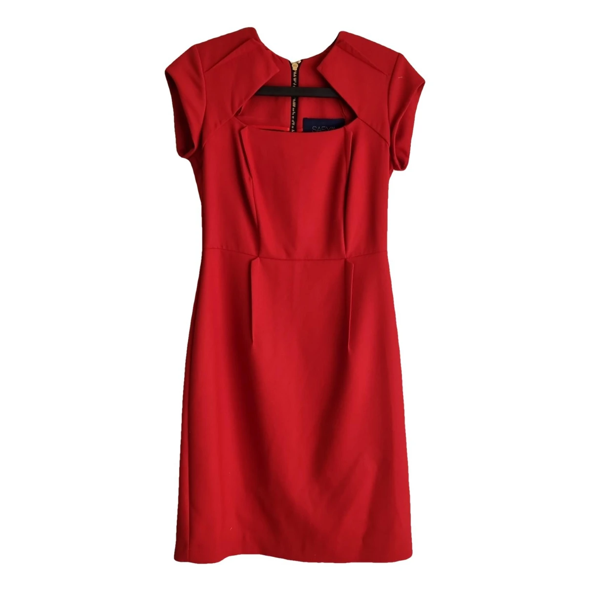 Pre-owned Safiyaa Mid-length Dress In Red