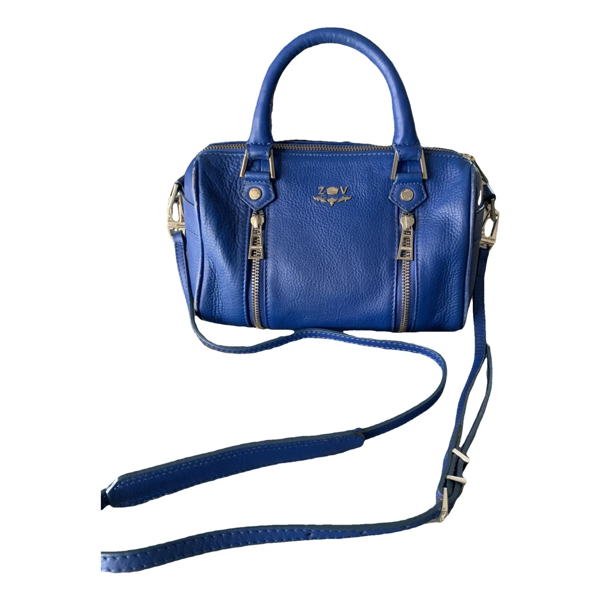 Pre-owned Zadig & Voltaire Sunny Leather Handbag In Blue