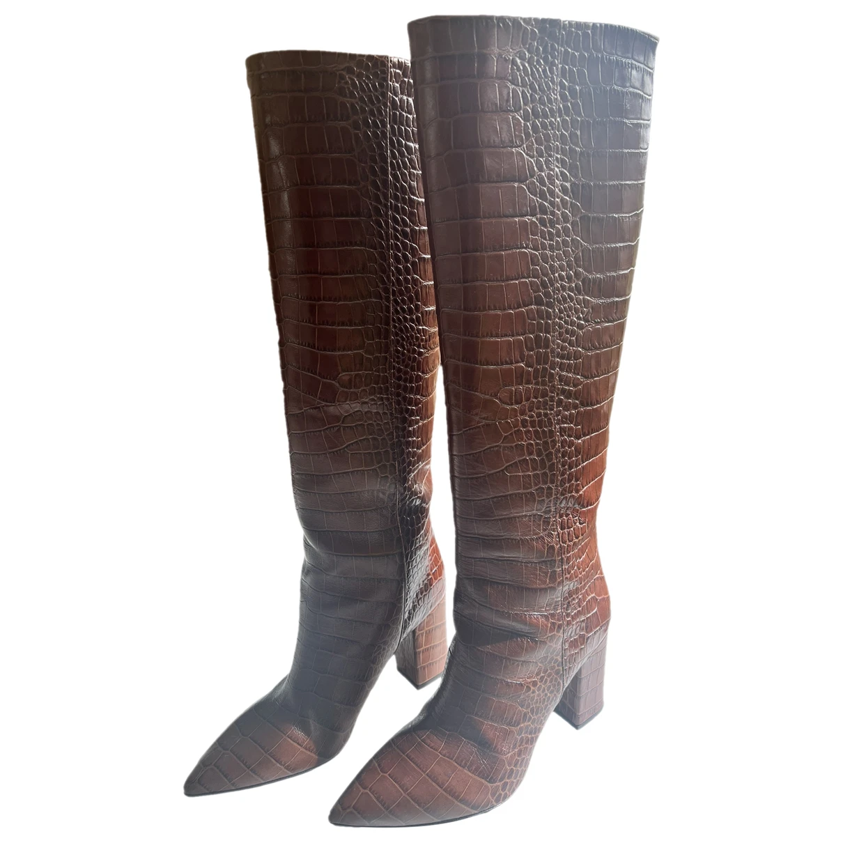 Pre-owned Paris Texas Leather Boots In Brown