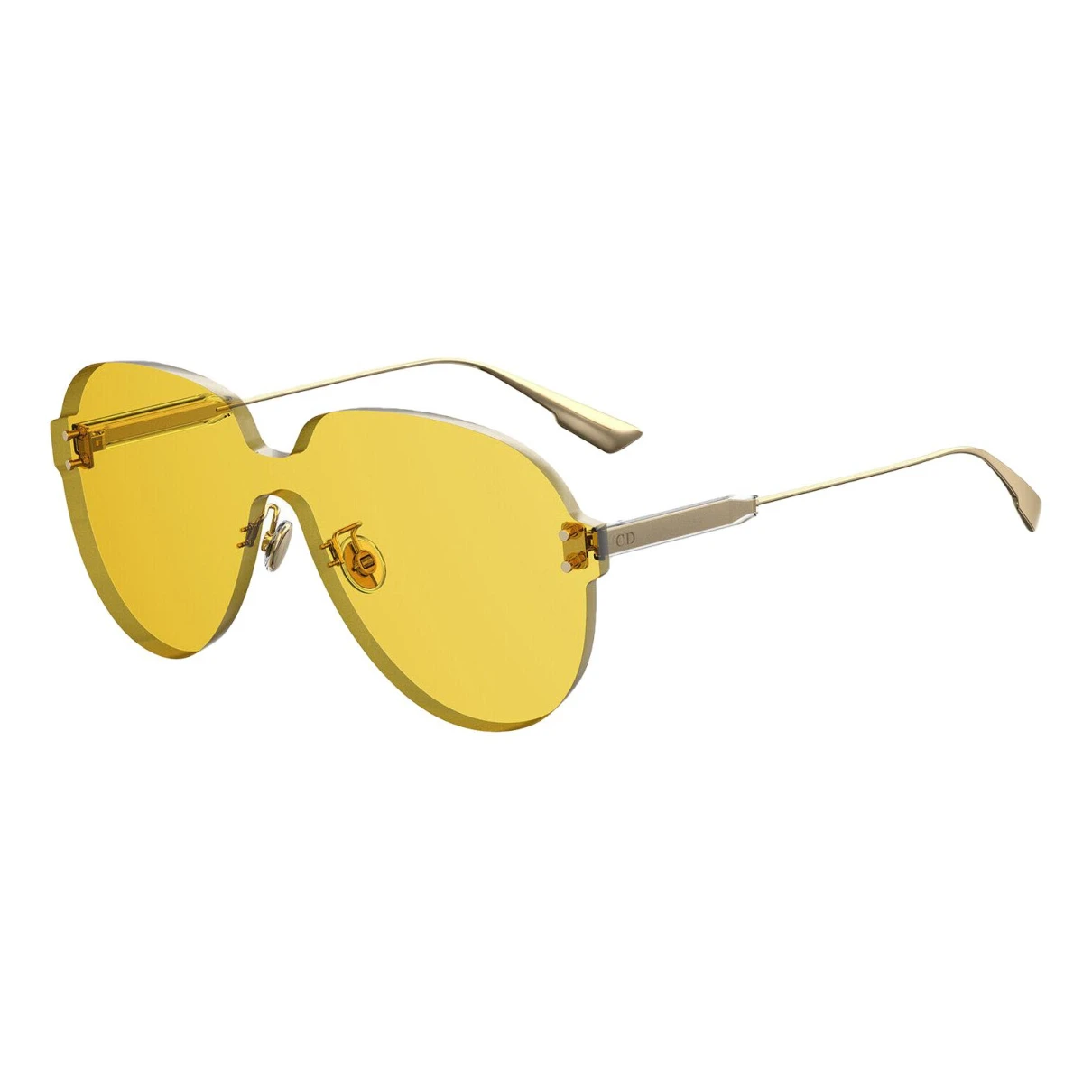 Pre-owned Dior Color Quake 3 Oversized Sunglasses In Yellow