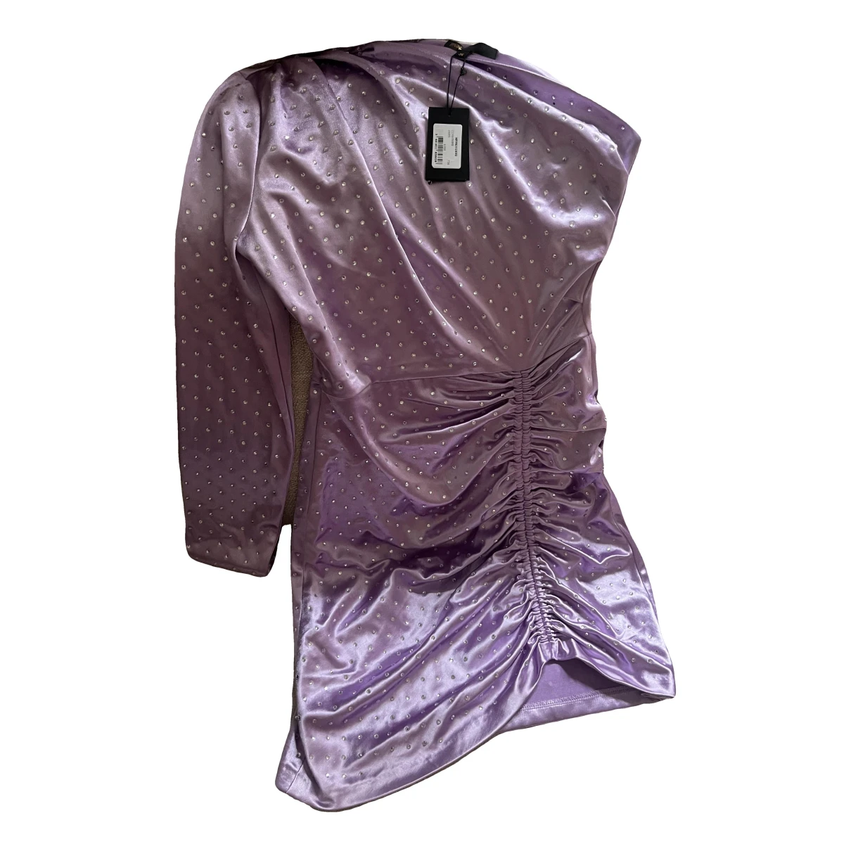 Pre-owned Maje Velvet Mini Dress In Purple