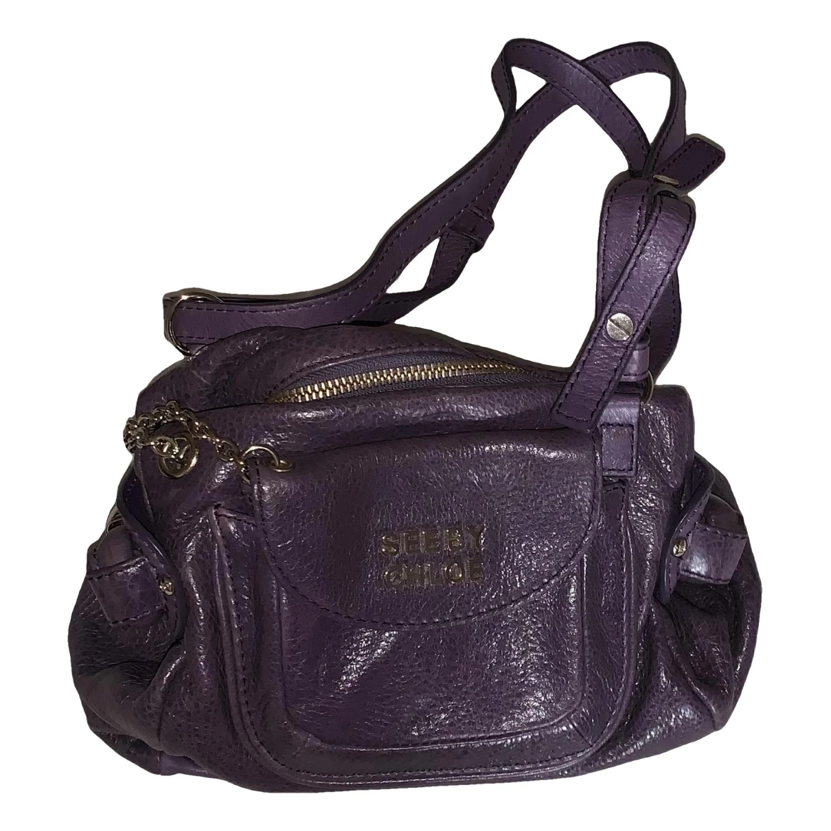 Pre-owned See By Chloé Leather Handbag In Purple