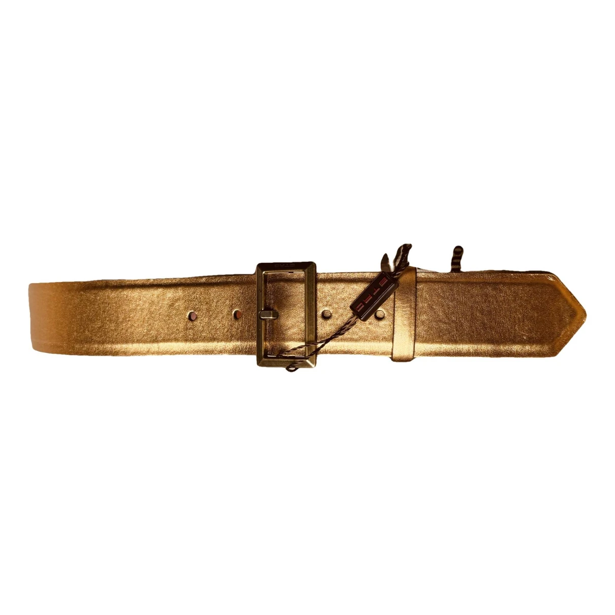 Pre-owned Etro Leather Belt In Gold