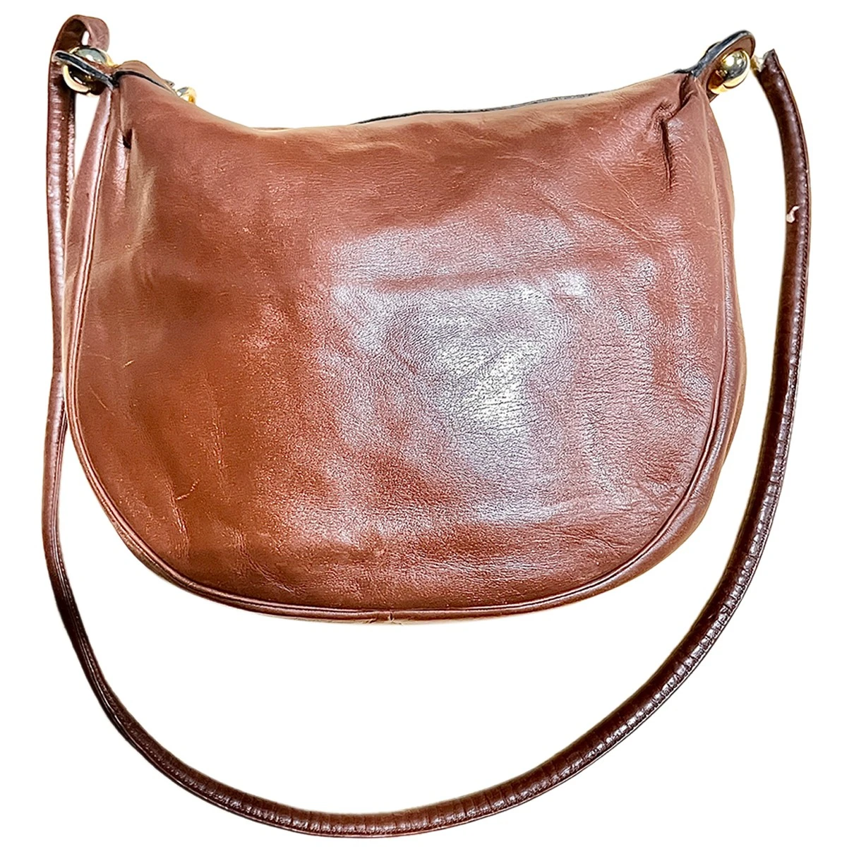 Pre-owned Dior Leather Crossbody Bag In Brown