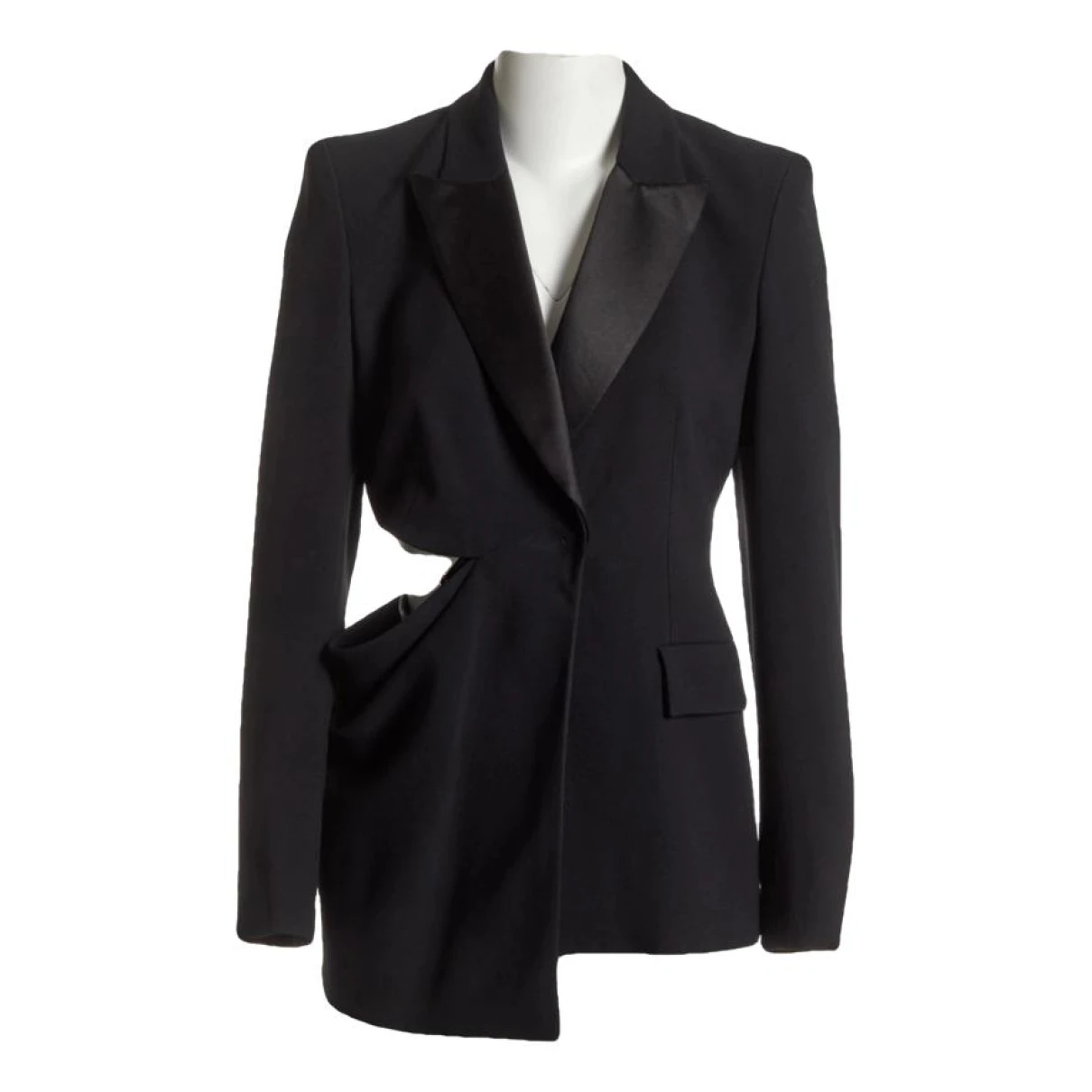 Pre-owned Versace Silk Suit Jacket In Black