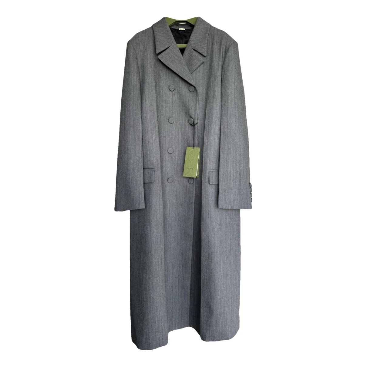 Pre-owned Gucci Wool Coat In Grey