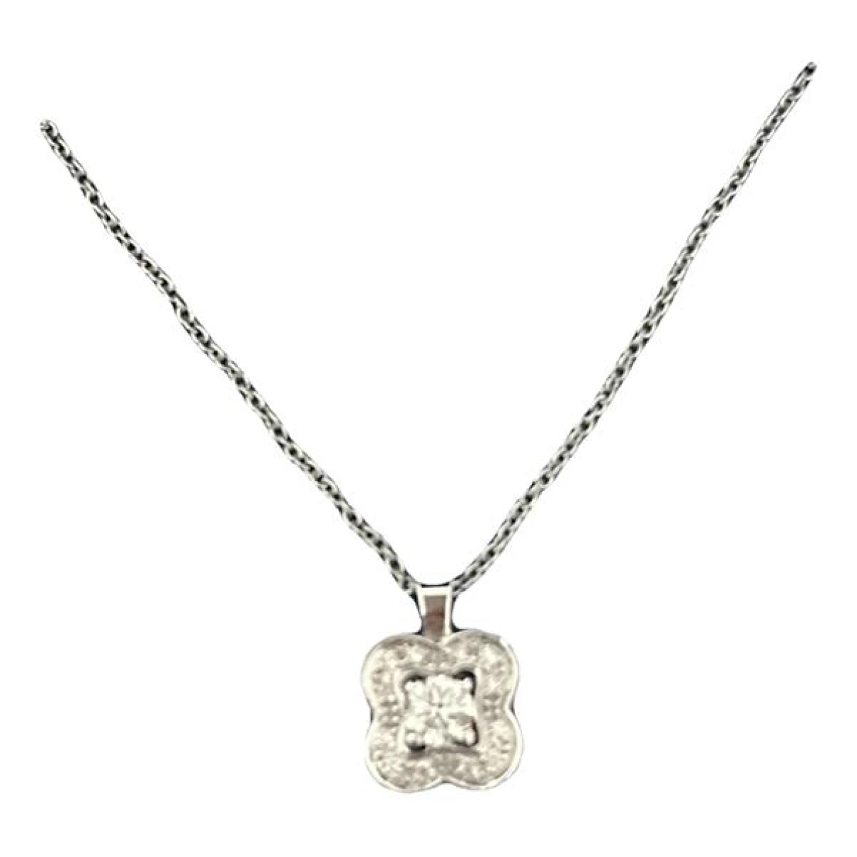 Pre-owned Mauboussin Chance Of Love White Gold Necklace In Silver