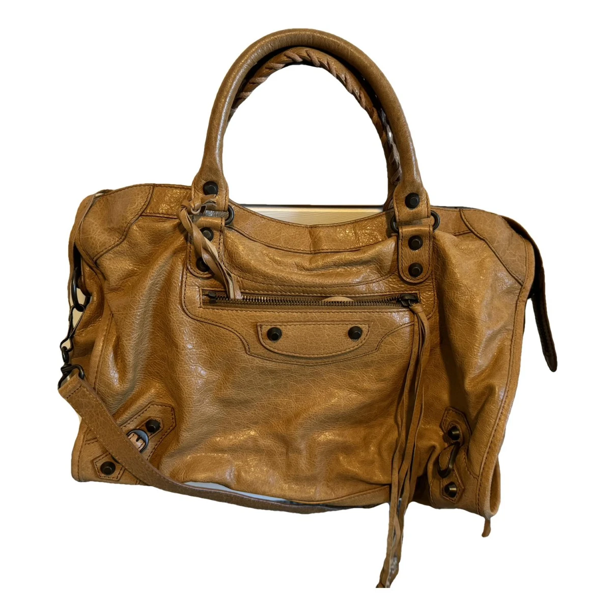 Pre-owned Balenciaga City Leather Handbag In Brown