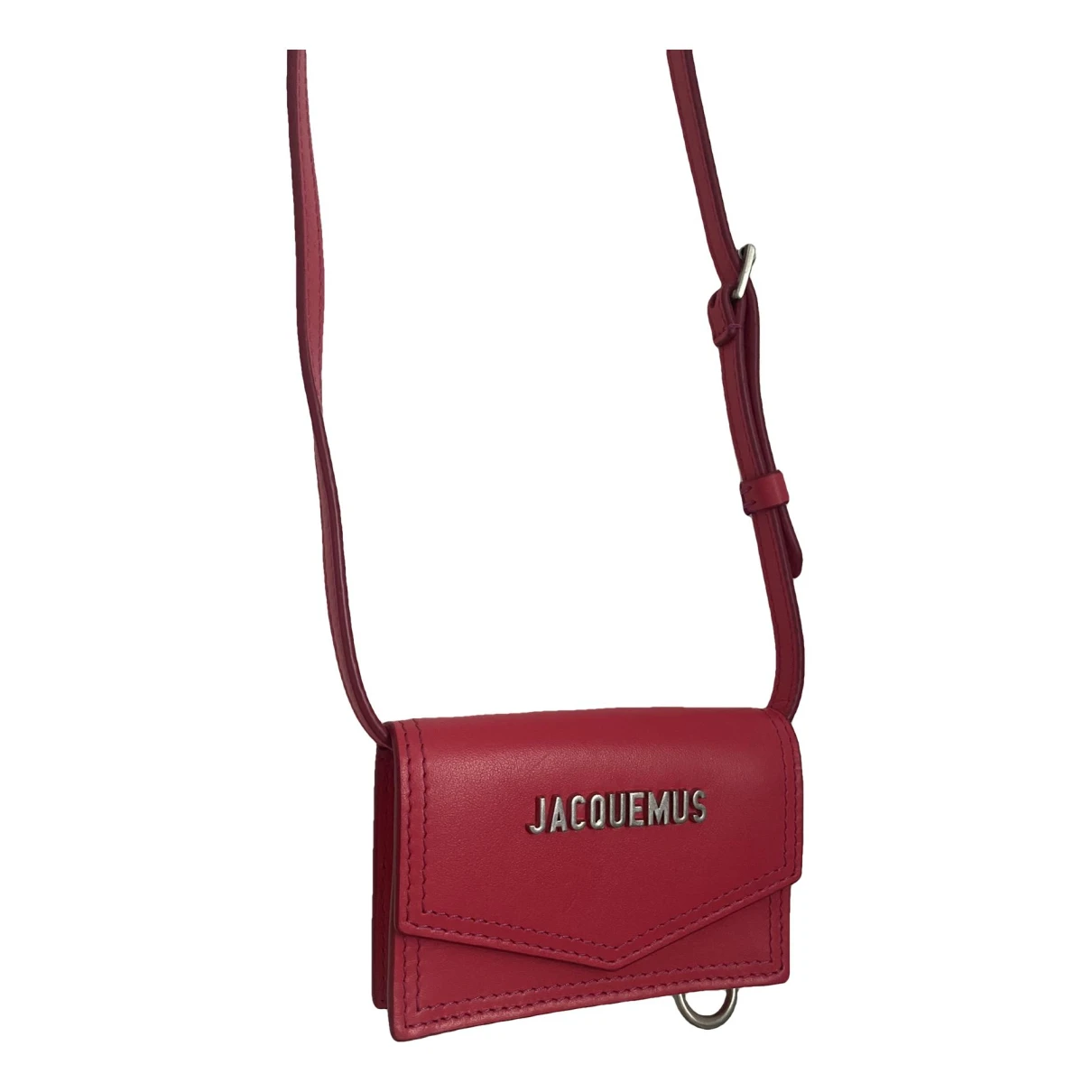 Pre-owned Jacquemus Leather Crossbody Bag In Pink