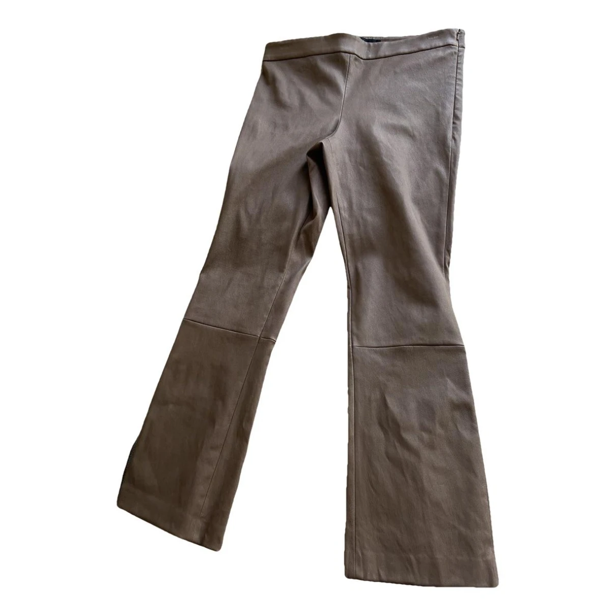 Pre-owned Theory Leather Slim Pants In Other