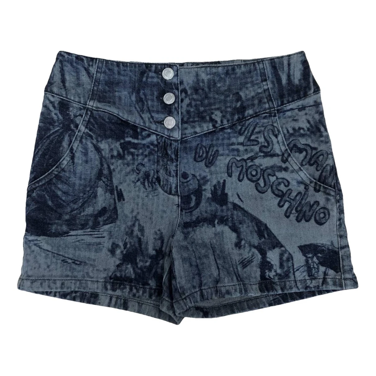 Pre-owned Moschino Shorts In Blue