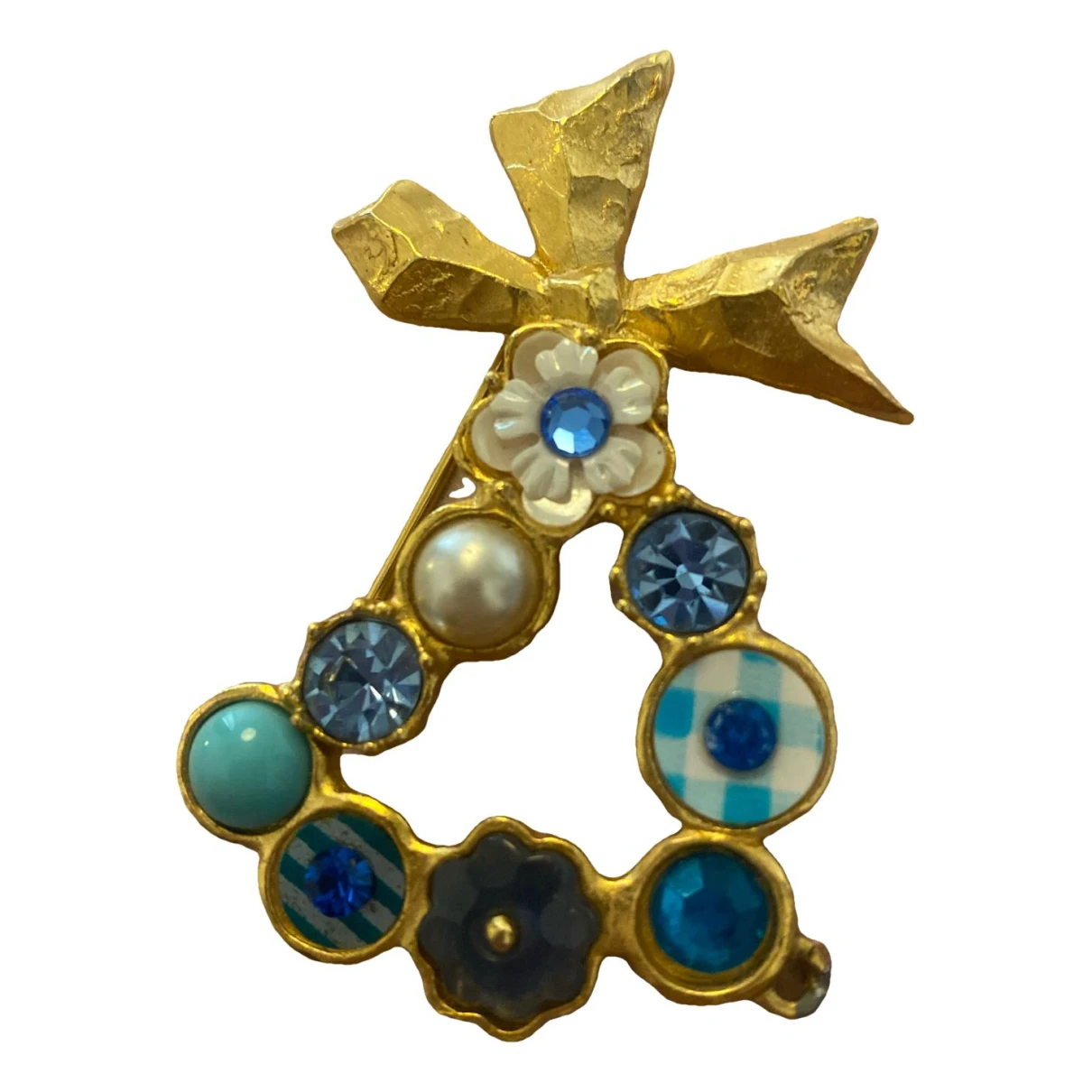 Pre-owned Christian Lacroix Pin & Brooche In Blue