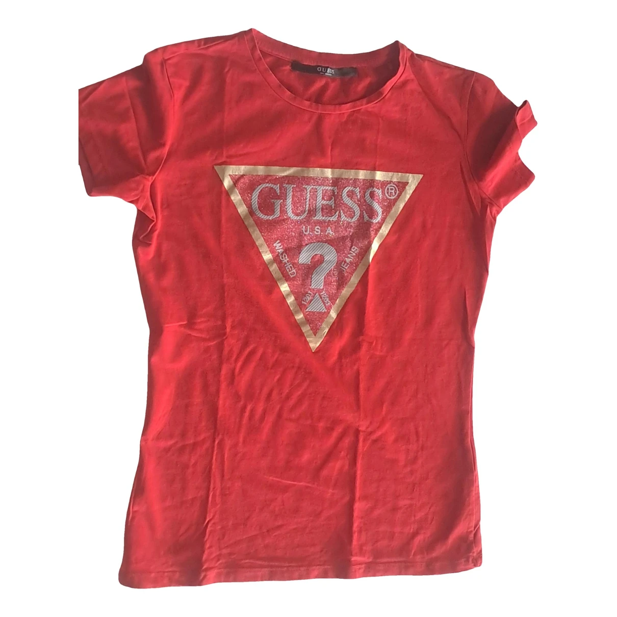 Pre-owned Guess T-shirt In Red